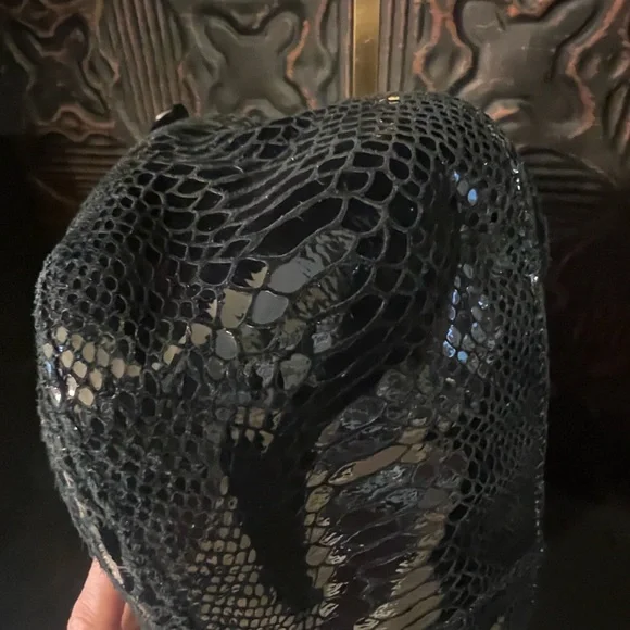 Michael Kors Black Snakeskin Embossed Shoulder Bag NWOT - Picture 8 of 15